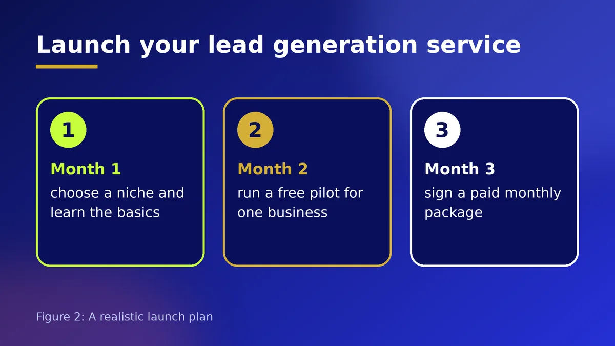 Three-month plan for starting a lead generation service