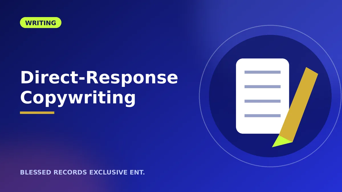 Pen writing on a sales page with a bold headline and a button