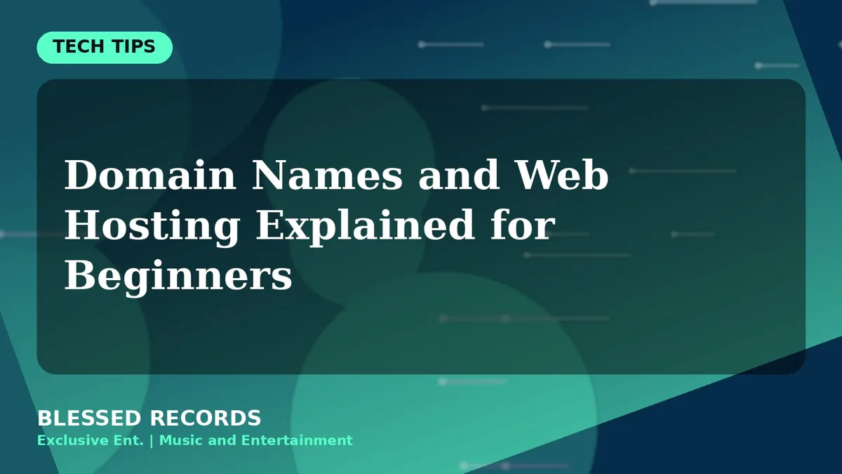 Title card: Domain Names and Web Hosting Explained for Beginners