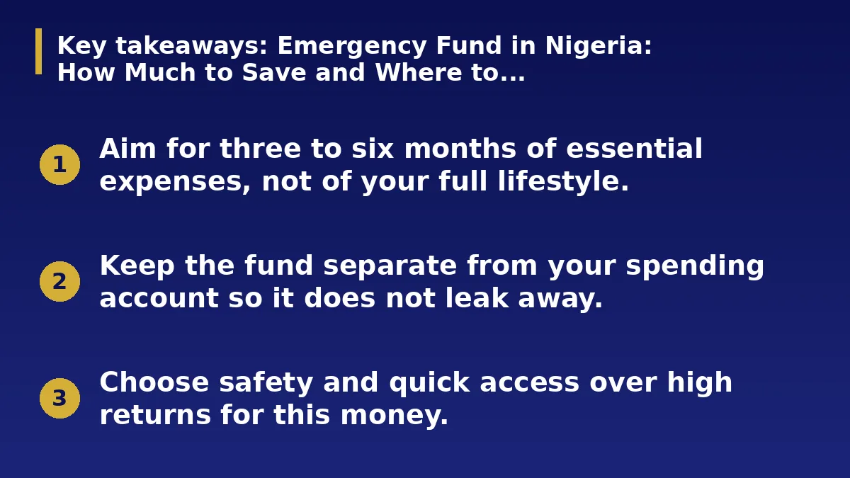 The three main points of this guide: Emergency Fund in Nigeria: How Much to Save and Where to...