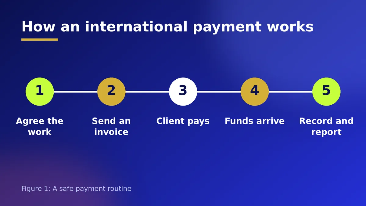 Five steps of receiving an international payment