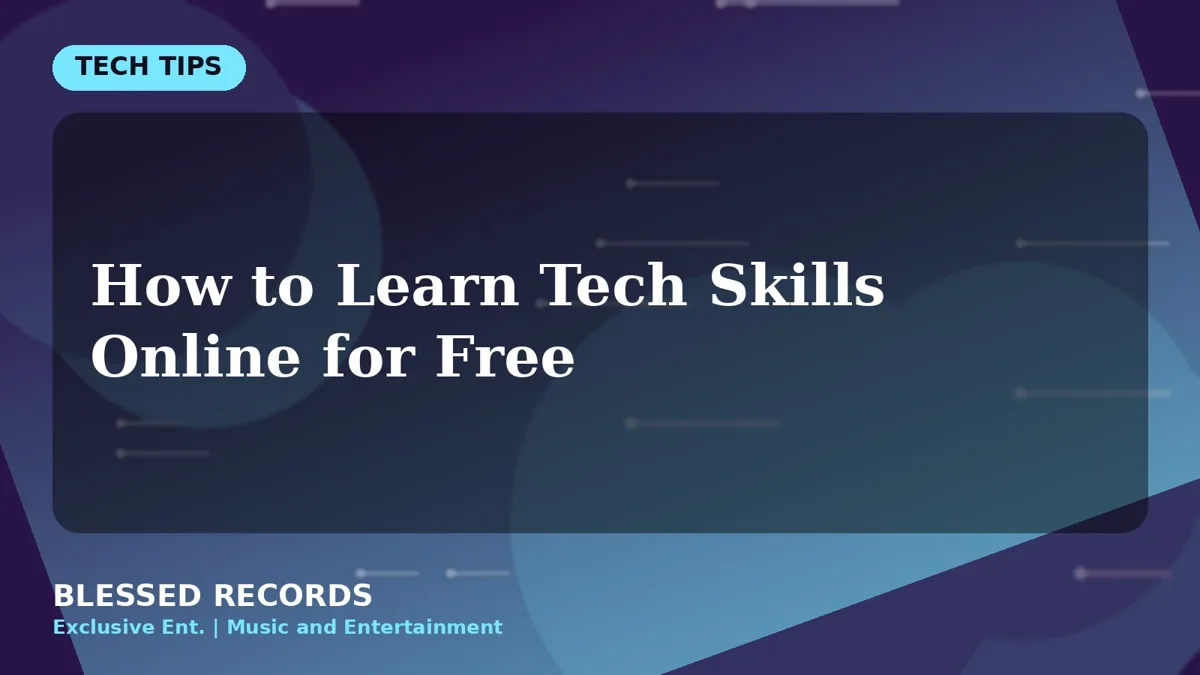 Title card: How to Learn Tech Skills Online for Free