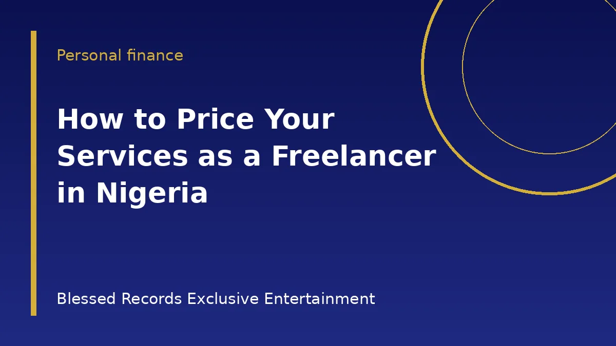 Freelancer at a desk with a price tag and a calculator