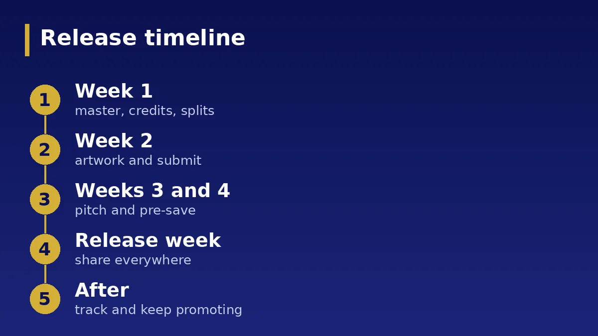 Release timeline: A four-week plan around release day