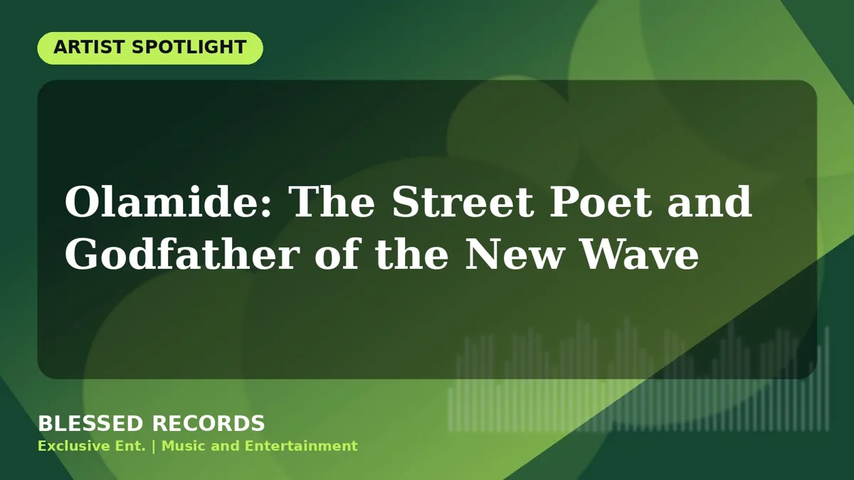Title card: Olamide: The Street Poet and Godfather of the New Wave