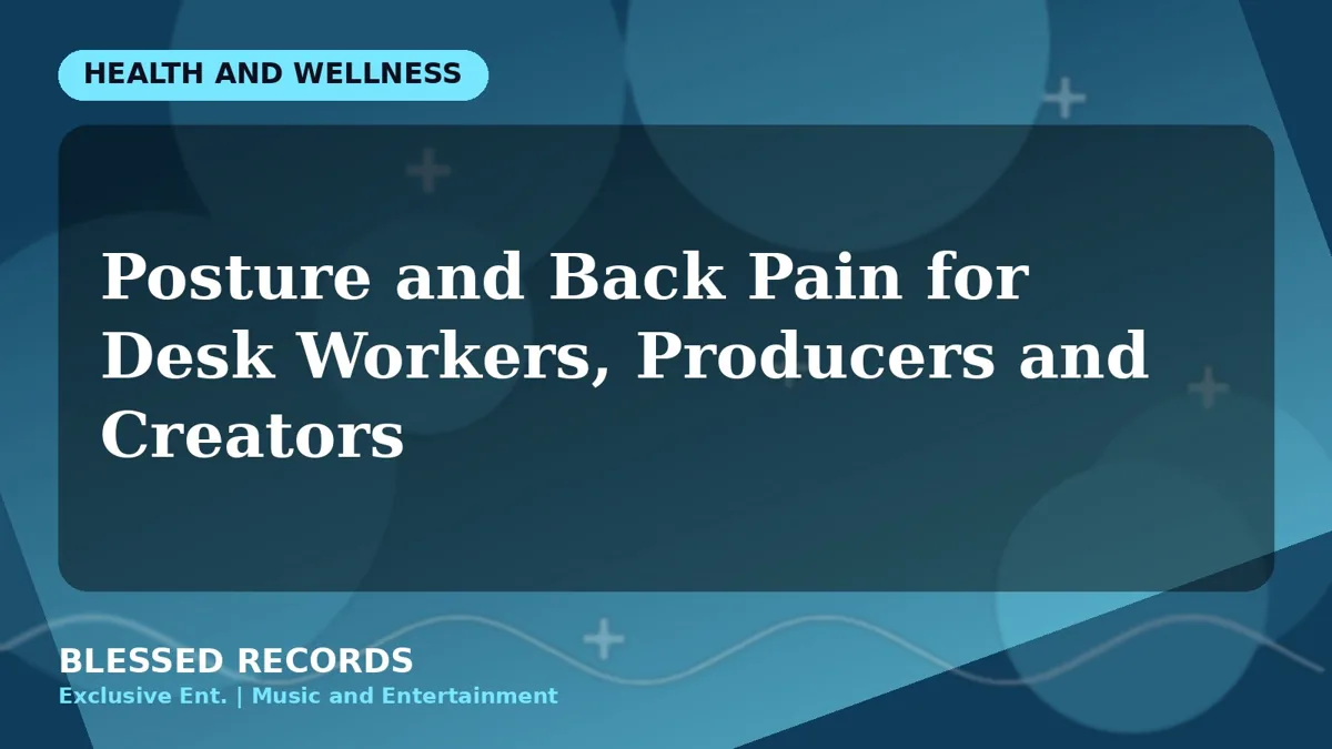 Title card: Posture and Back Pain for Desk Workers, Producers and Creators