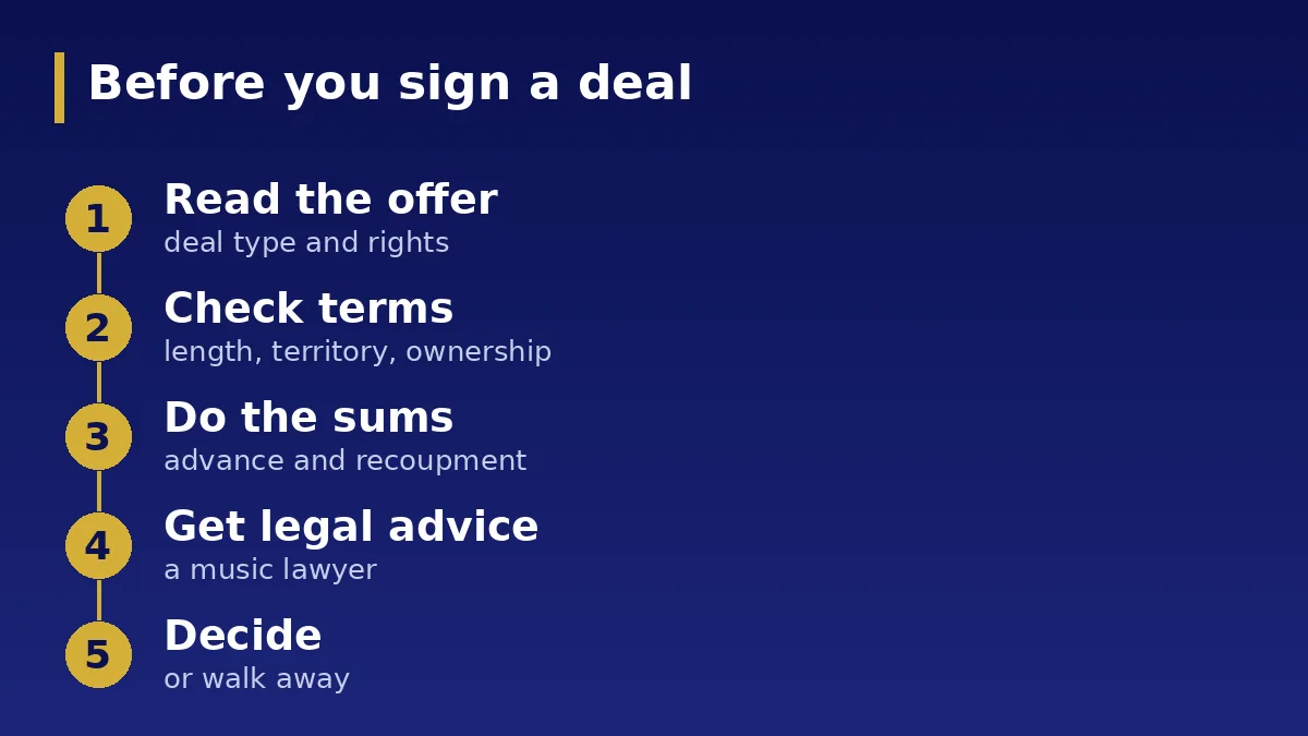Before you sign a deal: A careful path through a label offer