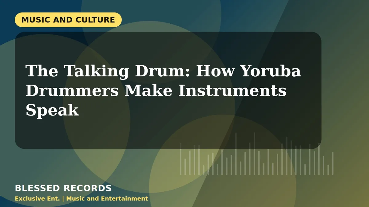 Title card: The Talking Drum: How Yoruba Drummers Make Instruments Speak
