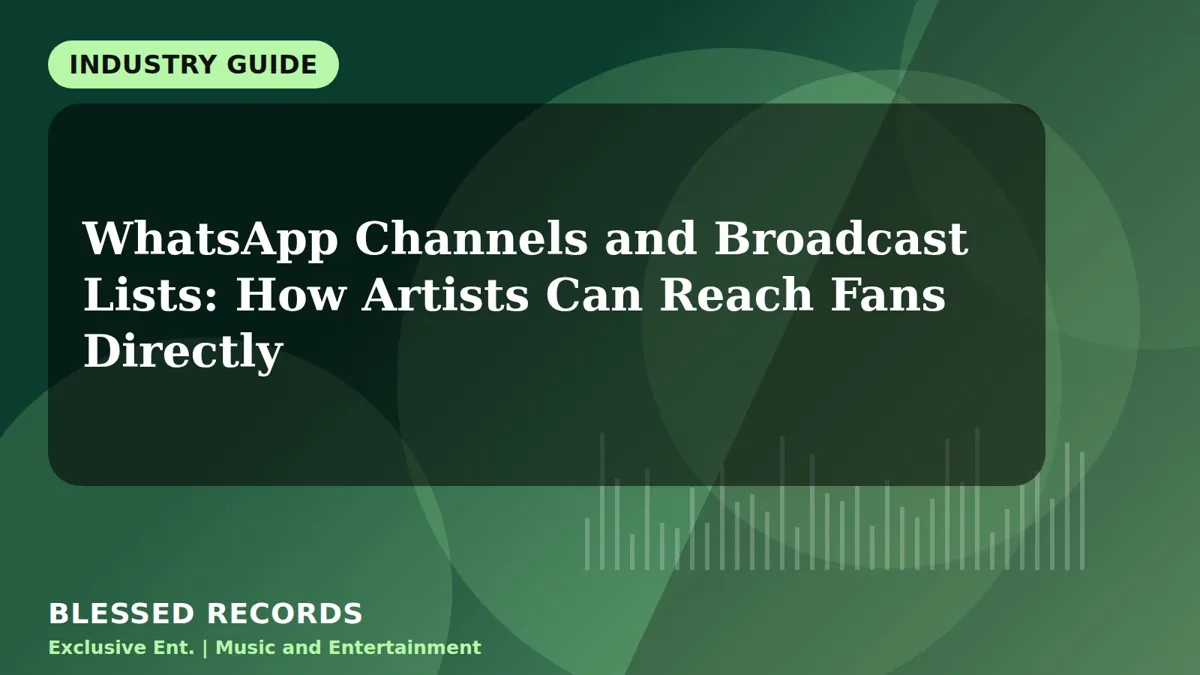 Title card: WhatsApp Channels and Broadcast Lists: How Artists Can Reach Fans Directly