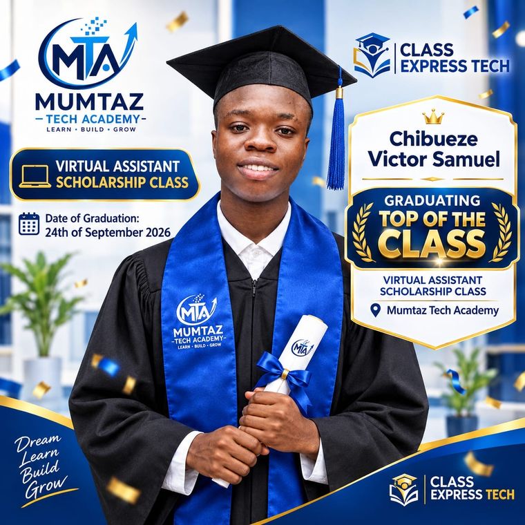 Portrait of Chibueze Victor Samuel, Mumtaz Tech Academy graduate