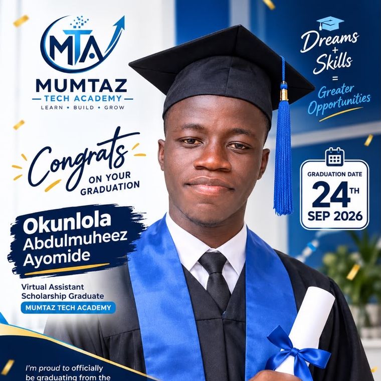 Portrait of Okunlola Abdulmuheez Ayomide, Mumtaz Tech Academy graduate