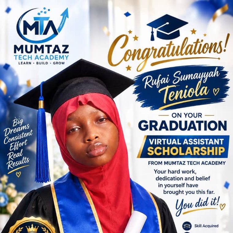 Portrait of Rufai Sumayyah Teniola, Mumtaz Tech Academy graduate