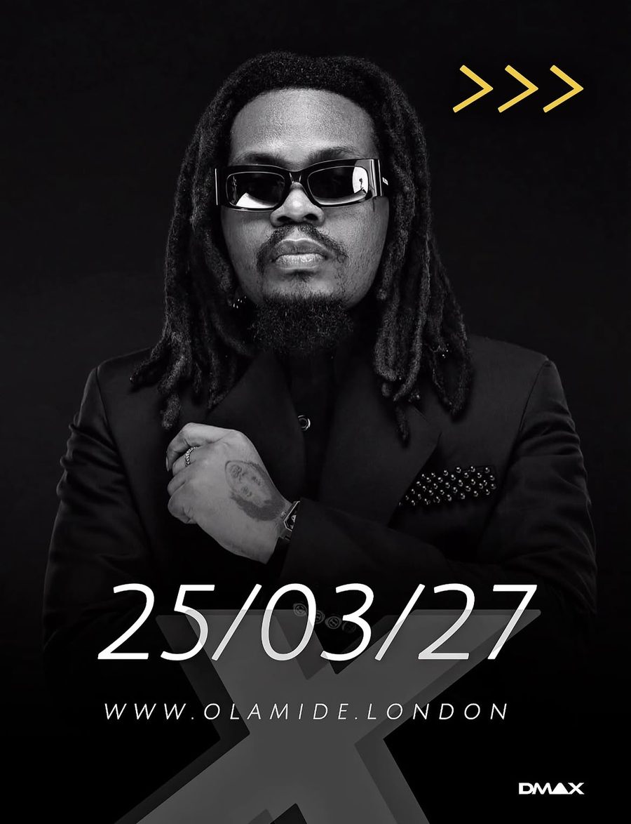 Olamide promotional flyer announcing his headline show at The O2 Arena